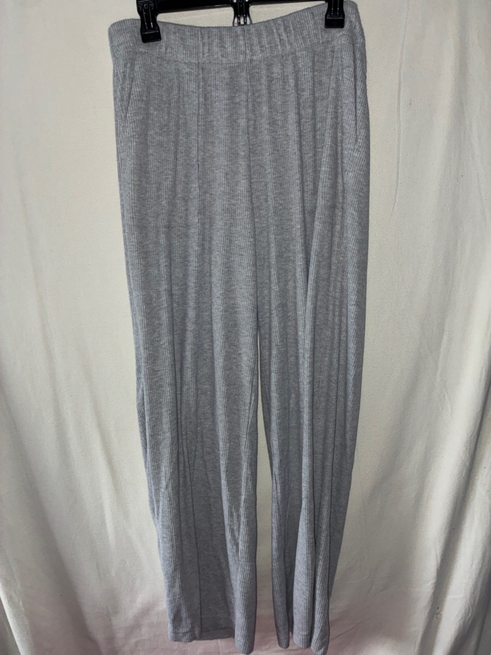 LC Lauren Conrad Light Gray Ribbed Knit Pants